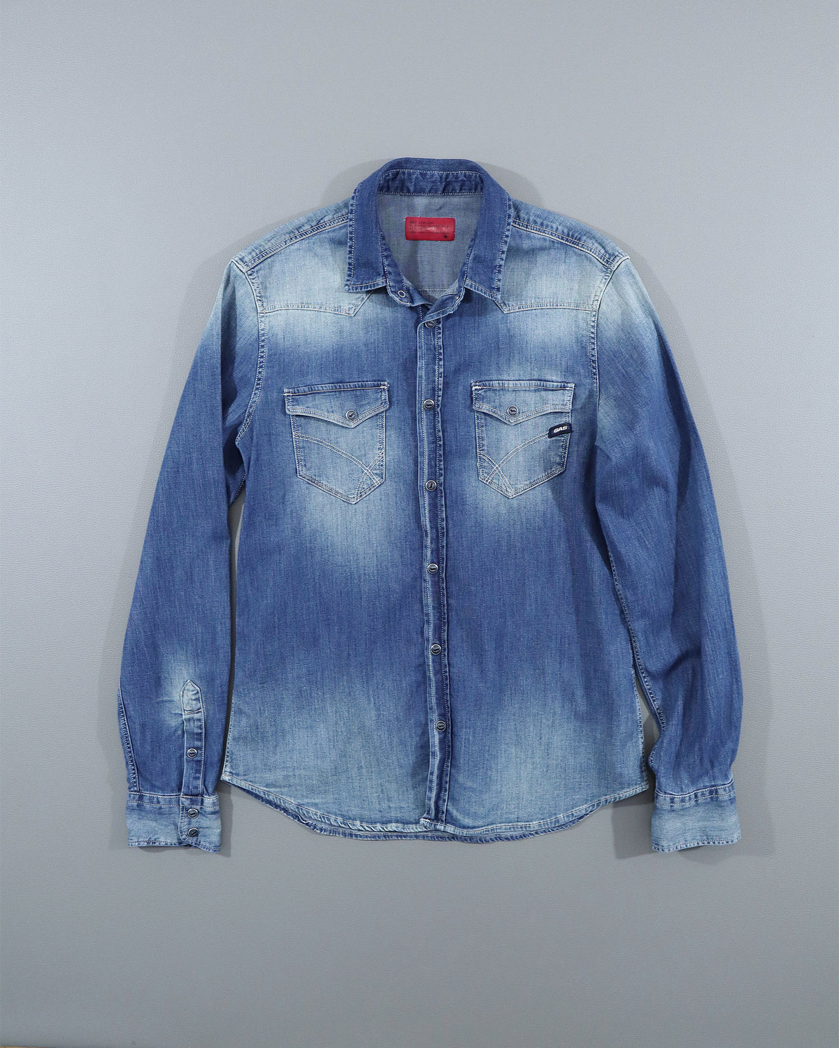 GAS Premium Denim muška teksas košulja – M