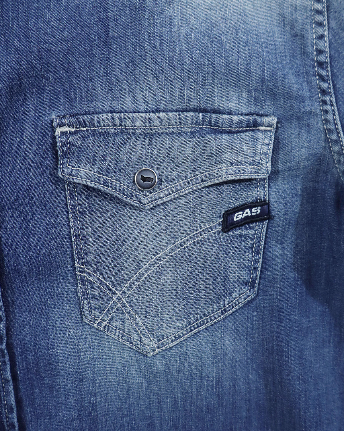 GAS Premium Denim muška teksas košulja – M