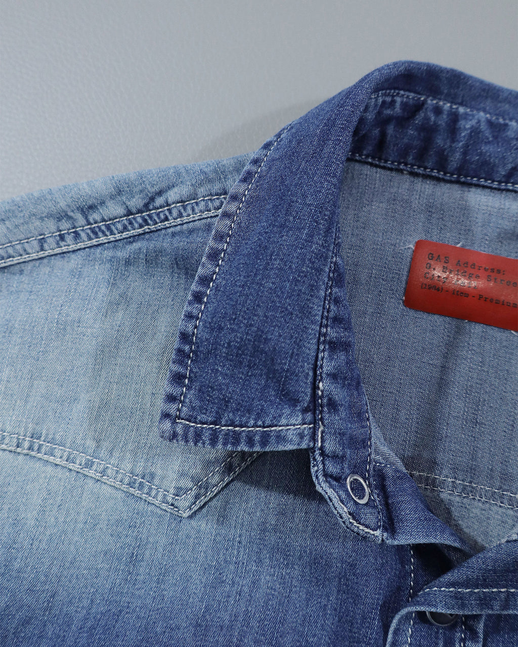 GAS Premium Denim muška teksas košulja – M